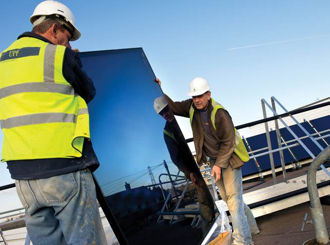 SME builders installing solar panels